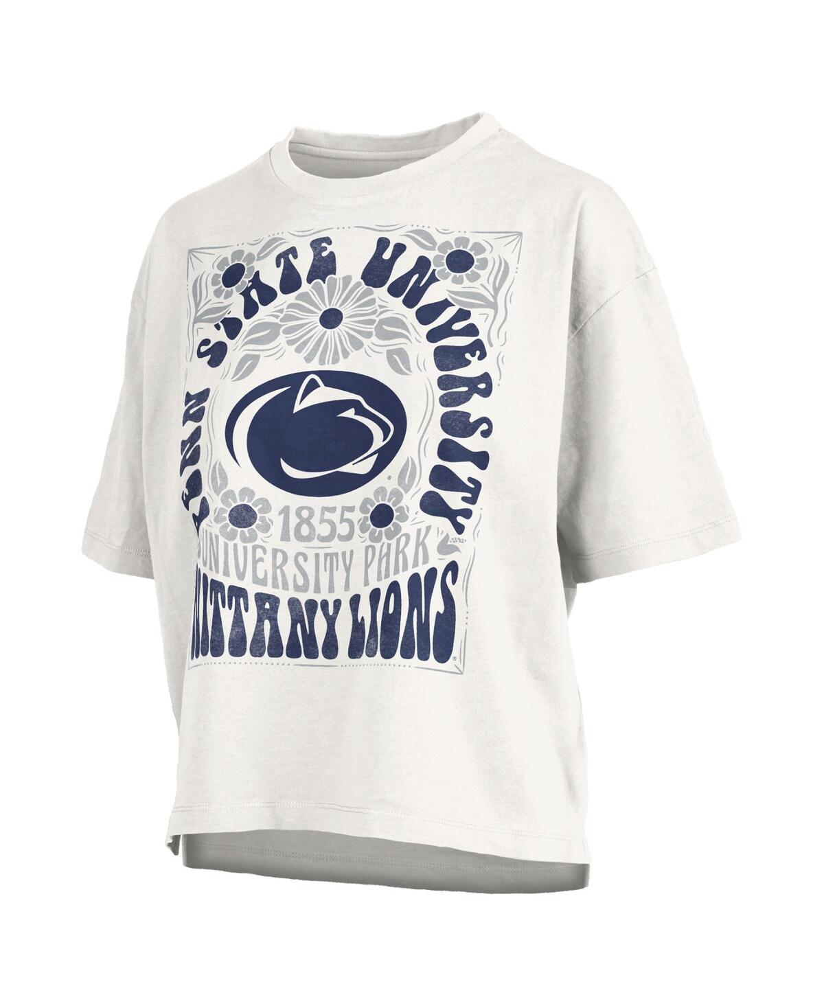 PRESSBOX WOMEN'S WHITE PENN STATE NITTANY LIONS HARMONY OVERSIZED T-SHIRT 
