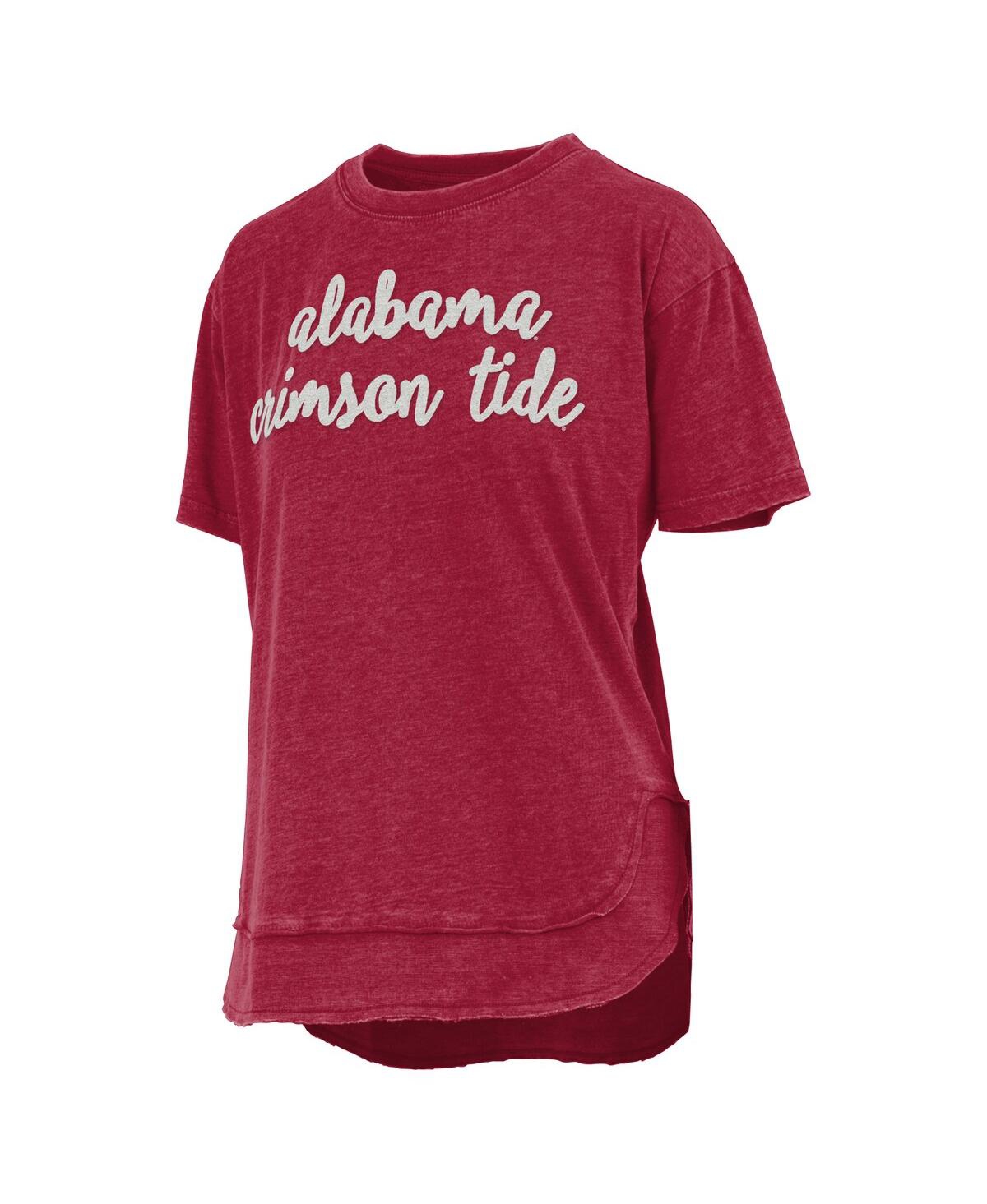 PRESSBOX WOMEN'S CRIMSON ALABAMA CRIMSON TIDE PONCHO T-SHIRT 