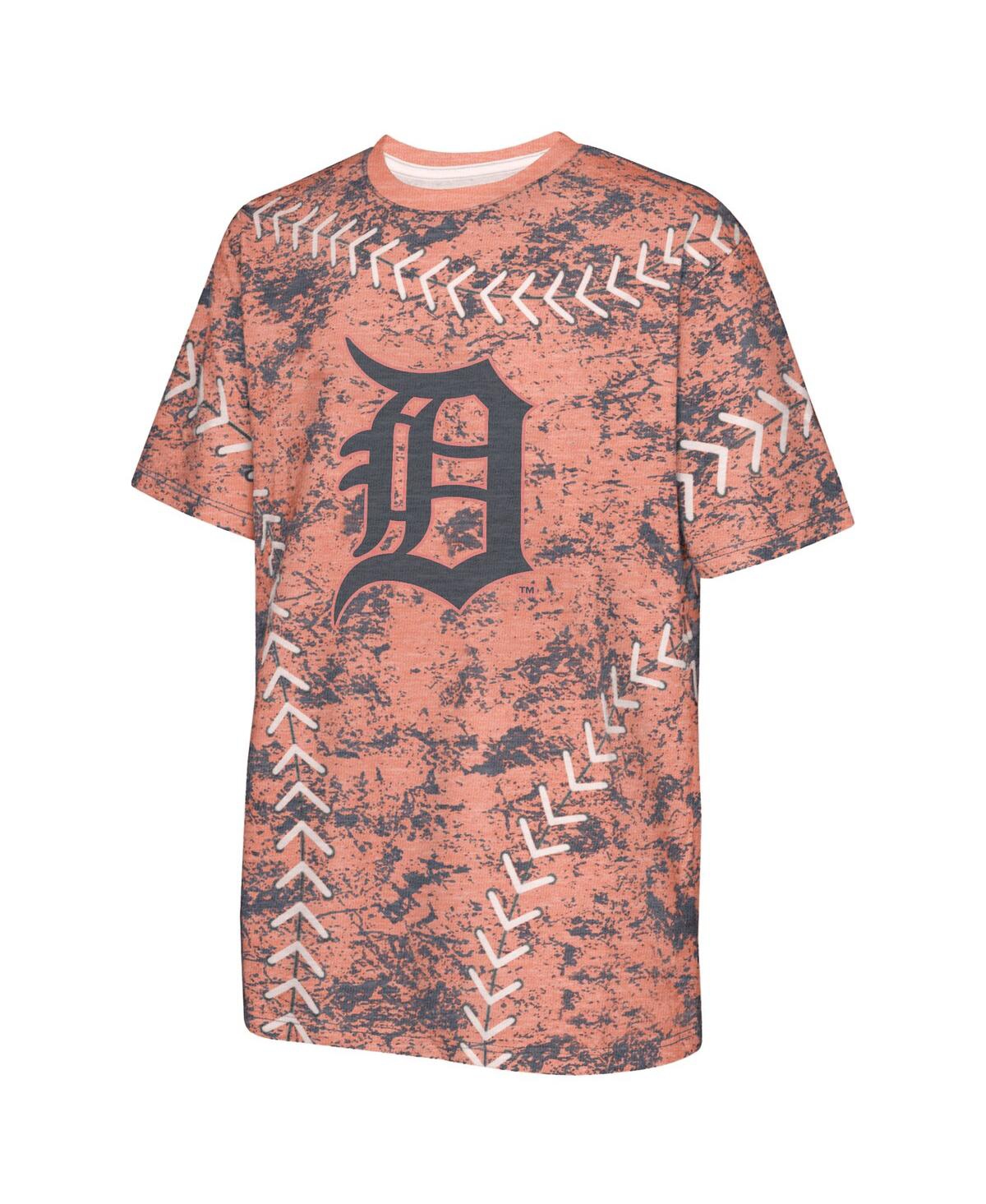 Outerstuff Big Boys And Girls Orange Detroit Tigers Slide Score Bold T-shirt In Orange