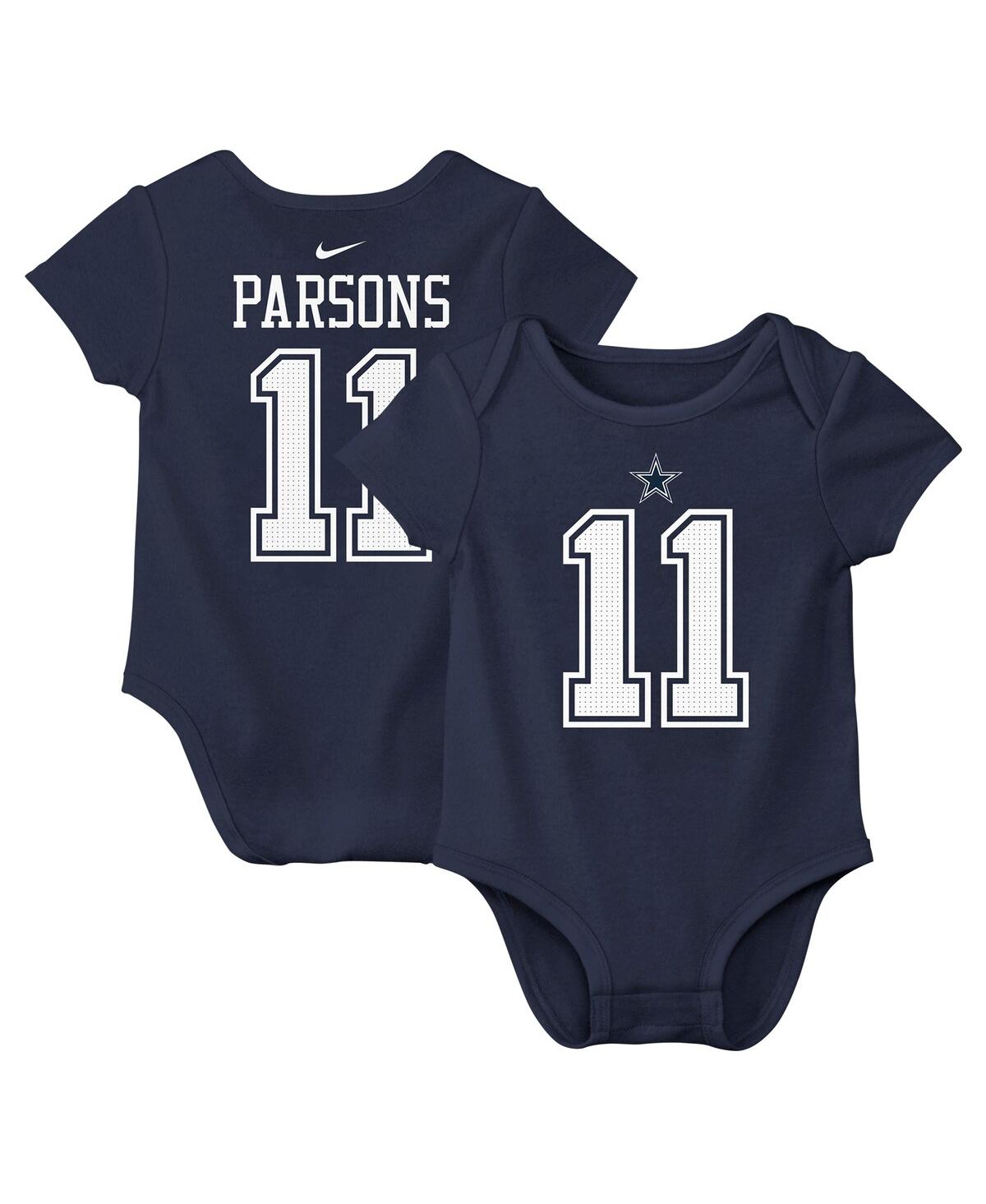 Nike Baby Boys And Girls Micah Parsons Navy Dallas Cowboys Player Name Number Bodysuit In Navy