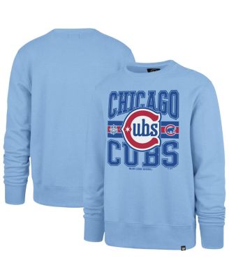 '47 Brand - Men's Light Blue Chicago Cubs Letters Headline Pullover Sweatshirt