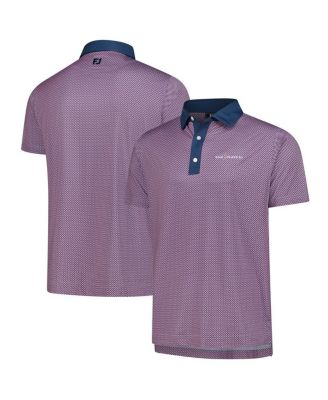 FootJoy - Men's Navy THE PLAYERS ProDry Lattice Print Lisle Polo Shirt