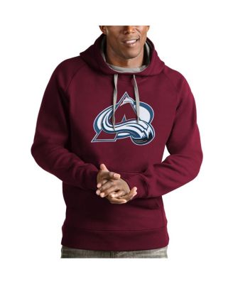 Antigua - Men's Burgundy Colorado Avalanche Logo Victory Pullover Hoodie