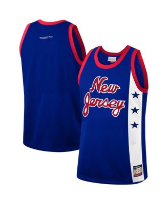 Mitchell & Ness - Men's Blue New Jersey Nets Hardwood Classics Team Heritage Fashion Jersey
