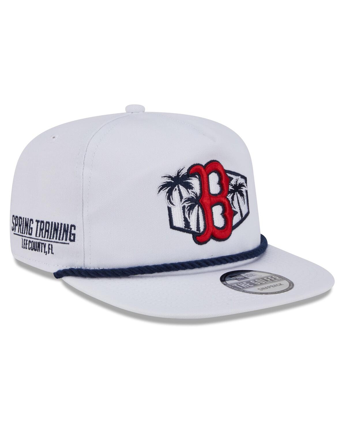 New Era Men's White Boston Red Sox 2025 Spring Training Palm Golfer Adjustable Hat In White