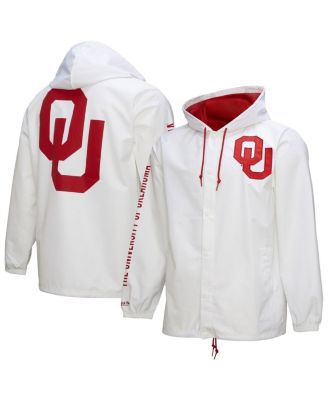 Mitchell & Ness - Men's&nbsp; White Oklahoma Sooners Coaches Full-Snap Hoodie Jacket