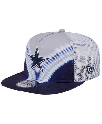 New Era - Men's  Gray/Navy Dallas Cowboys Throwback Dye Golfer Snapback Hat