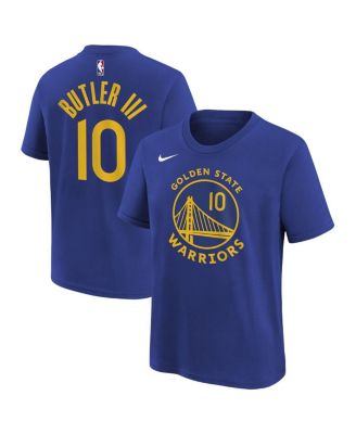 Nike - Big Boys and Girls  Jimmy Butler III Royal Golden State Warriors Icon Edition Name Number T-Shirt