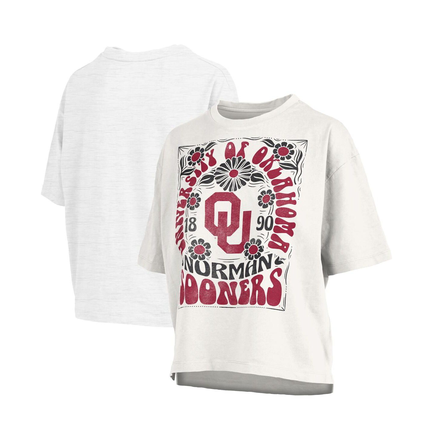 Женская футболка Pressbox White Oklahoma Sooners Harmony Oversized — фото 1