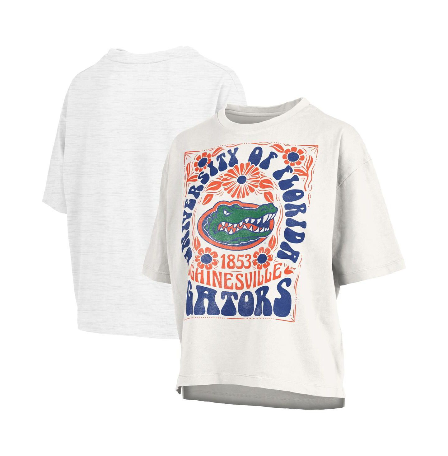 Женская футболка Pressbox White Florida Gators Harmony Oversized — фото 1