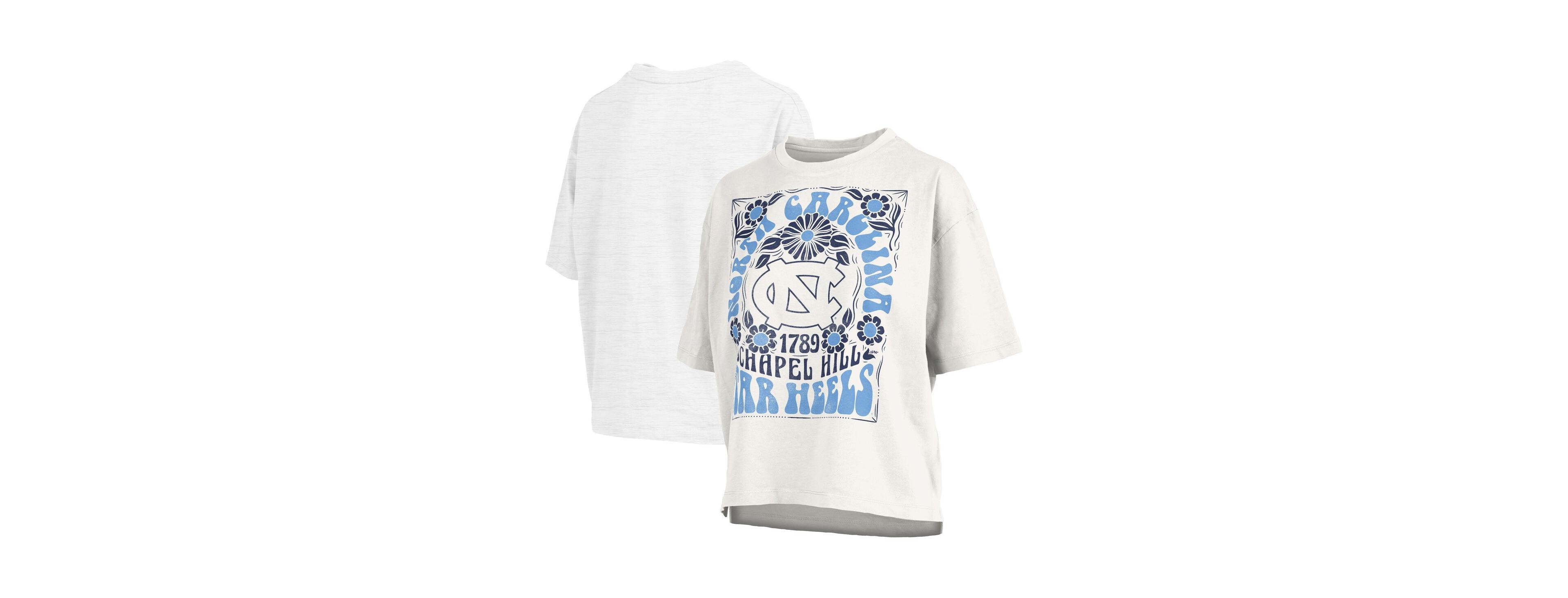 Pressbox Women's White North Carolina Tar Heels Harmony Oversized T-Shirt