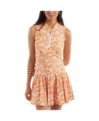 Smith & Quinn - Women's Tennessee Orange/White Tennessee Volunteers Tailgate Collection Mackenzie Pleated Dress