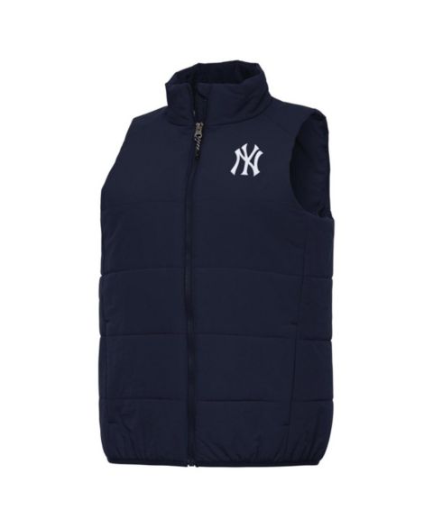 Женские жилеты Antigua Women's Navy New York Yankees Experience Full-Zip Vest