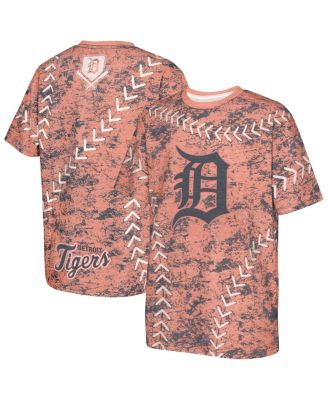 Outerstuff - Big Boys and Girls Orange Detroit Tigers Slide Score Bold T-Shirt