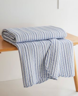 Martha Stripe Reversible Quilted Throw, 50" x 60"