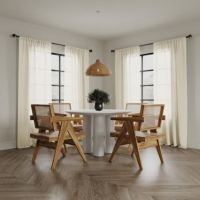 Nahla 100% Cotton Sheer Rod Pocket Curtain Panel