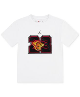 Big Boys Customized Air Flame Graphic T-Shirt	