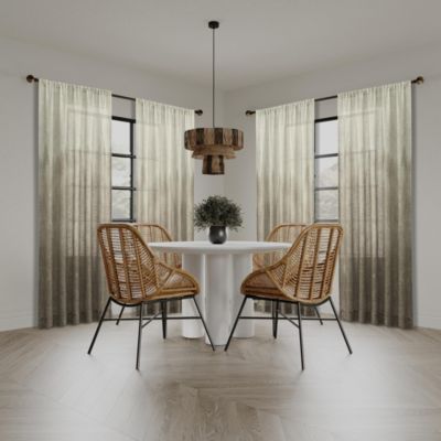 Correo Gradient Ombre Semi-Sheer Rod Pocket Curtain Panel