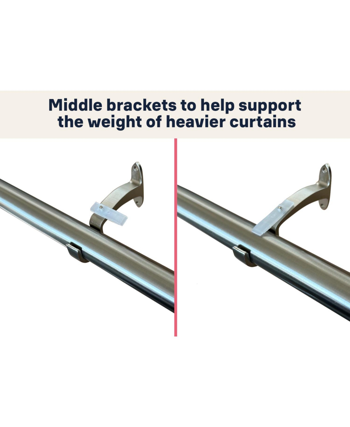 Hlc.me Wrap Around Room Darkening Grommet Curtain Rod - Adjustable Telescoping