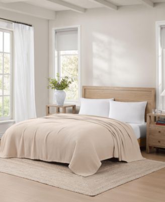 Tommy Hilfiger - Solid Cotton Pique Blanket, King