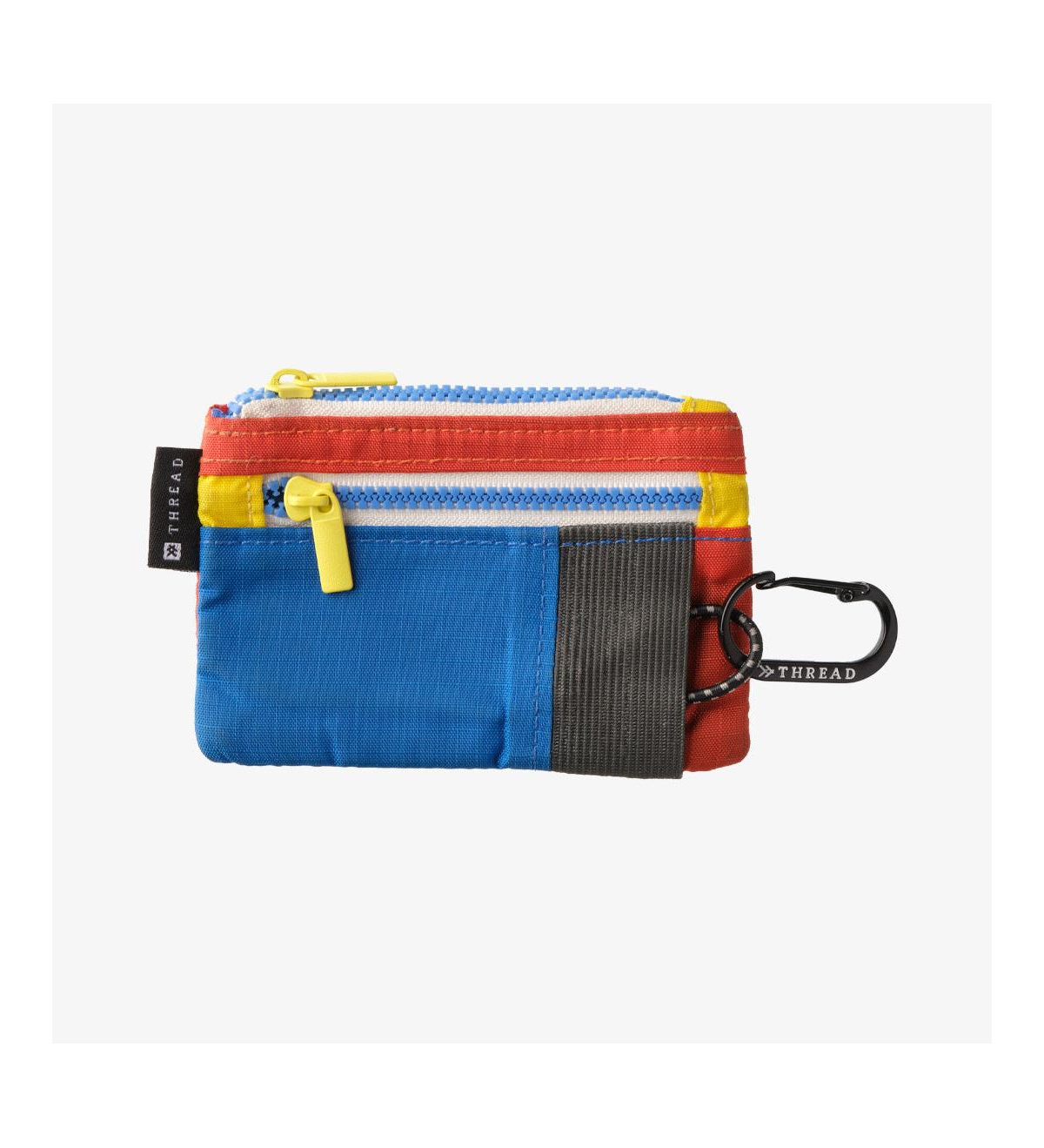 Men's Color Block Pouch Wallet - Red