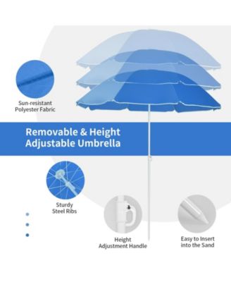 Portable Folding Picnic Double Chair With Umbrella