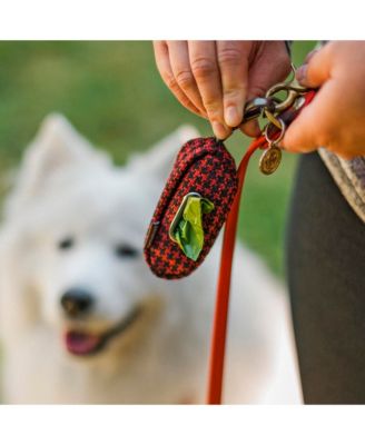 Proper Pup Poop Bag Dispenser: Houndstooth - Red/Black