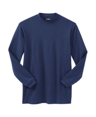 Men's Mock Turtleneck Long-Sleeve Cotton Tee