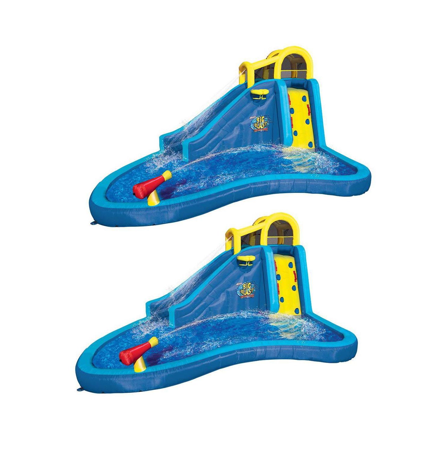Детские игрушки Banzai Inflatable Big Blast Splash Slide Lagoon Pool Outdoor Water Park (2 Pack) — фото 1