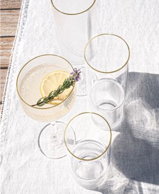 Stax Optic Twist Goblet Glasses, Set of 6