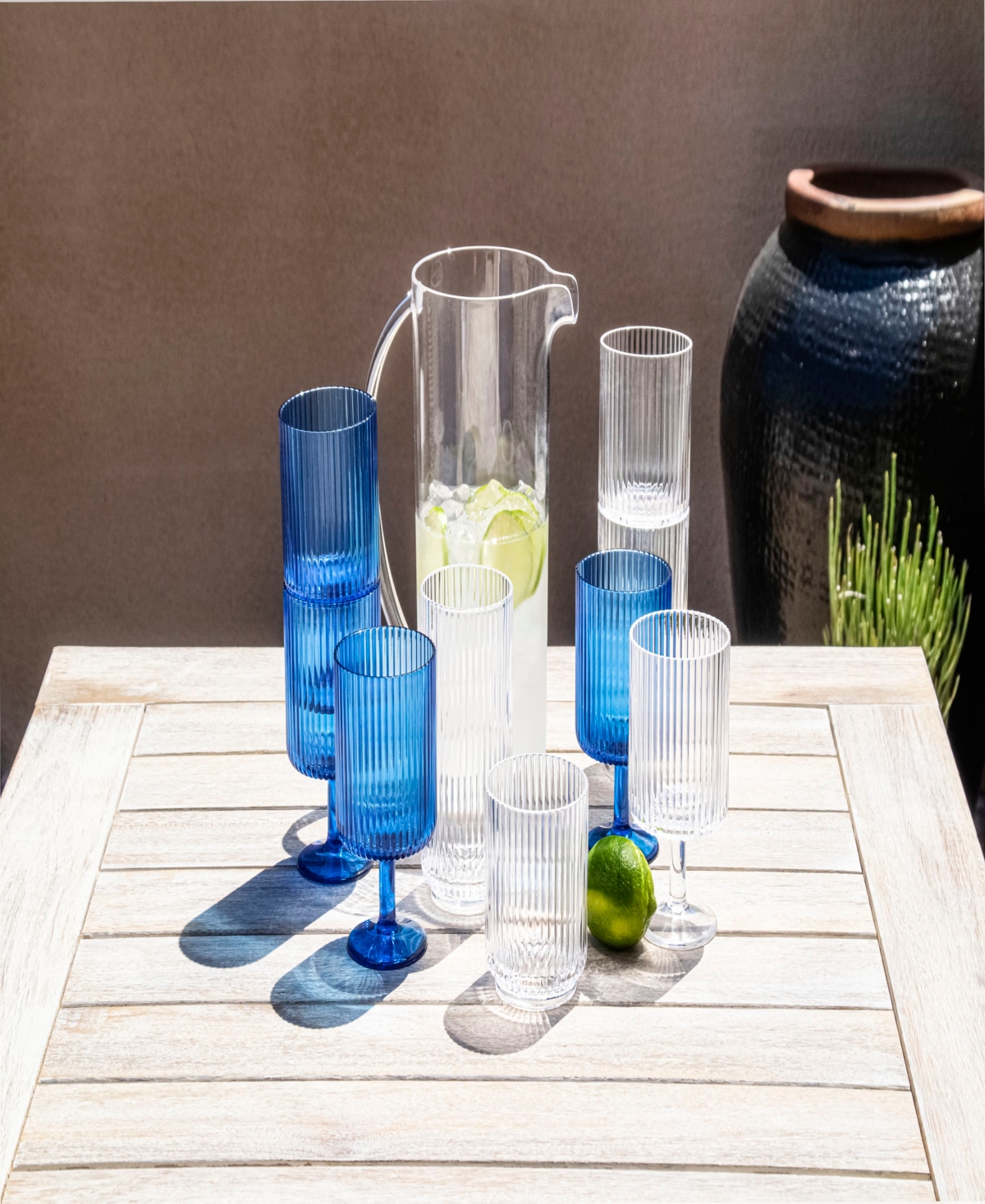 Tarhong Party Sleeve Stemless Glasses, Set Of 6 In Clear