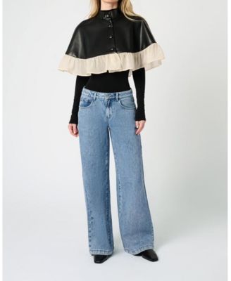 Women's Ruffle Cropped Cape