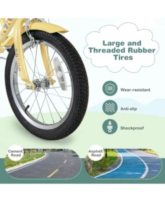 16" Kids Bike with Training Wheels & Adjustable Seat | Safety Reflectors, Bell for Ages 4-8