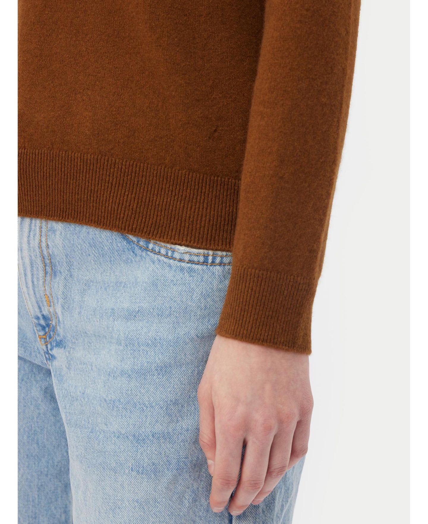 Женский свитер Gobi Cashmere Essential Cashmere Turtle Neck, цвет: Коричневый — фото 5