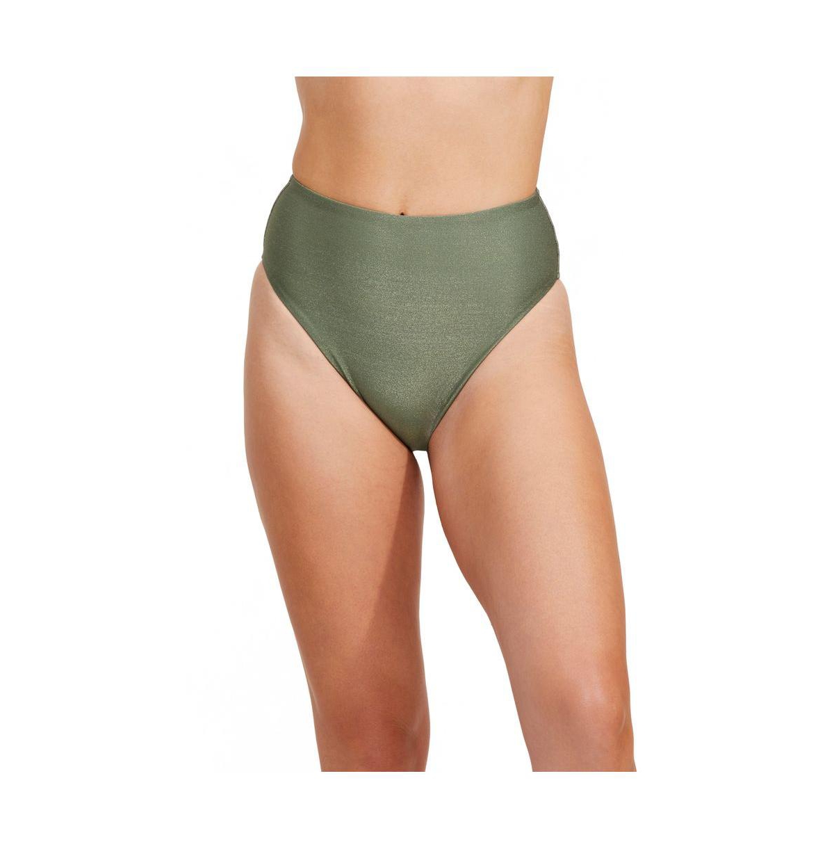 Women's High End High Waist Swim Bottom - Bronze