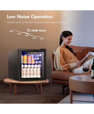 1.3 Cu Ft Mini Beverage Fridge — 12-Bottle & 48-Can Cooler, Glass Door, Digital Temp Control — Compact Drink Cooler for Home, Office, Bar