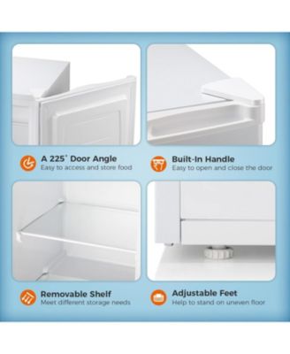 3.0 Cu Ft Upright Mini Freezer — Adjustable Thermostat, Removable Shelves, Reversible Door — Ideal for Bedrooms, Homes, Dorms, Apartments