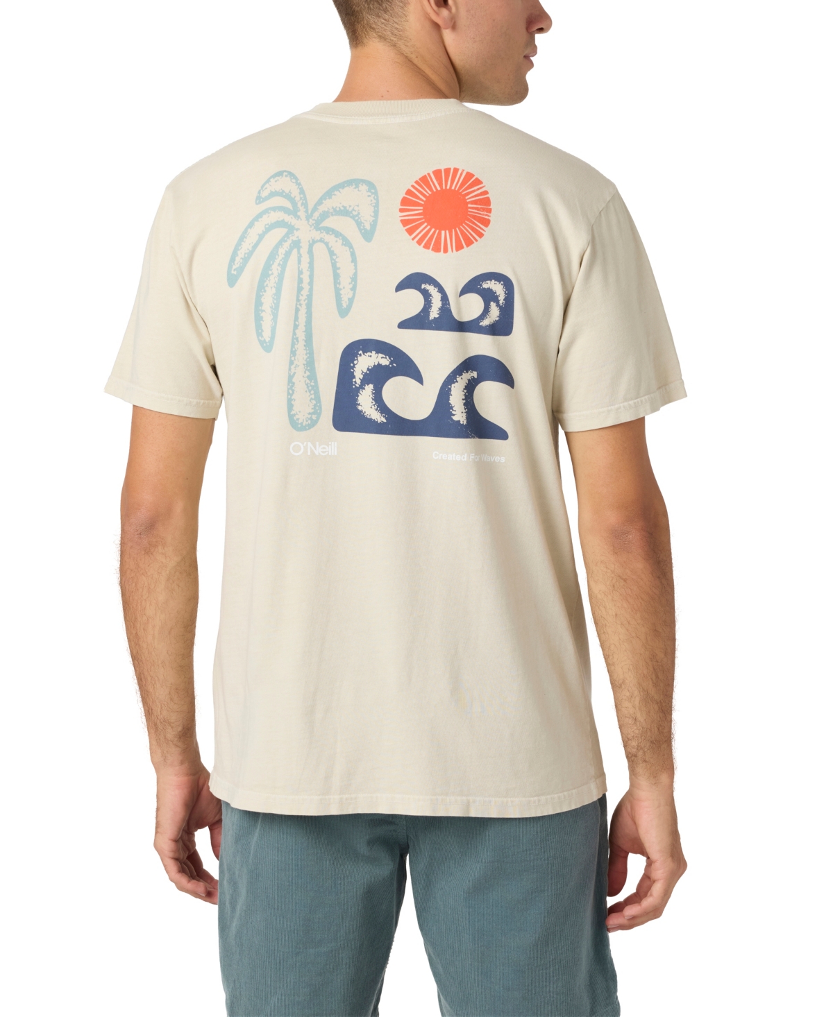 Men's Scenic Short Sleeve T-Shirt - Light khaki