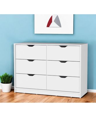 Manufactured Wood 6-Drawer Dresser – Minimalist Design