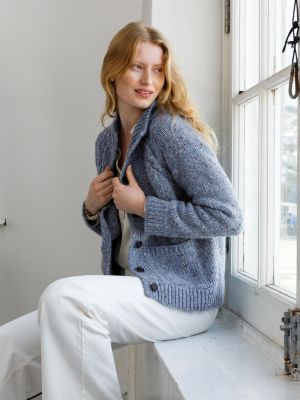 Women's Donegal Funnel Neck Cardigan