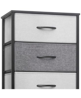 Steel and Fabric Six-Drawer Chest for Bedroom Closet and Home Storage