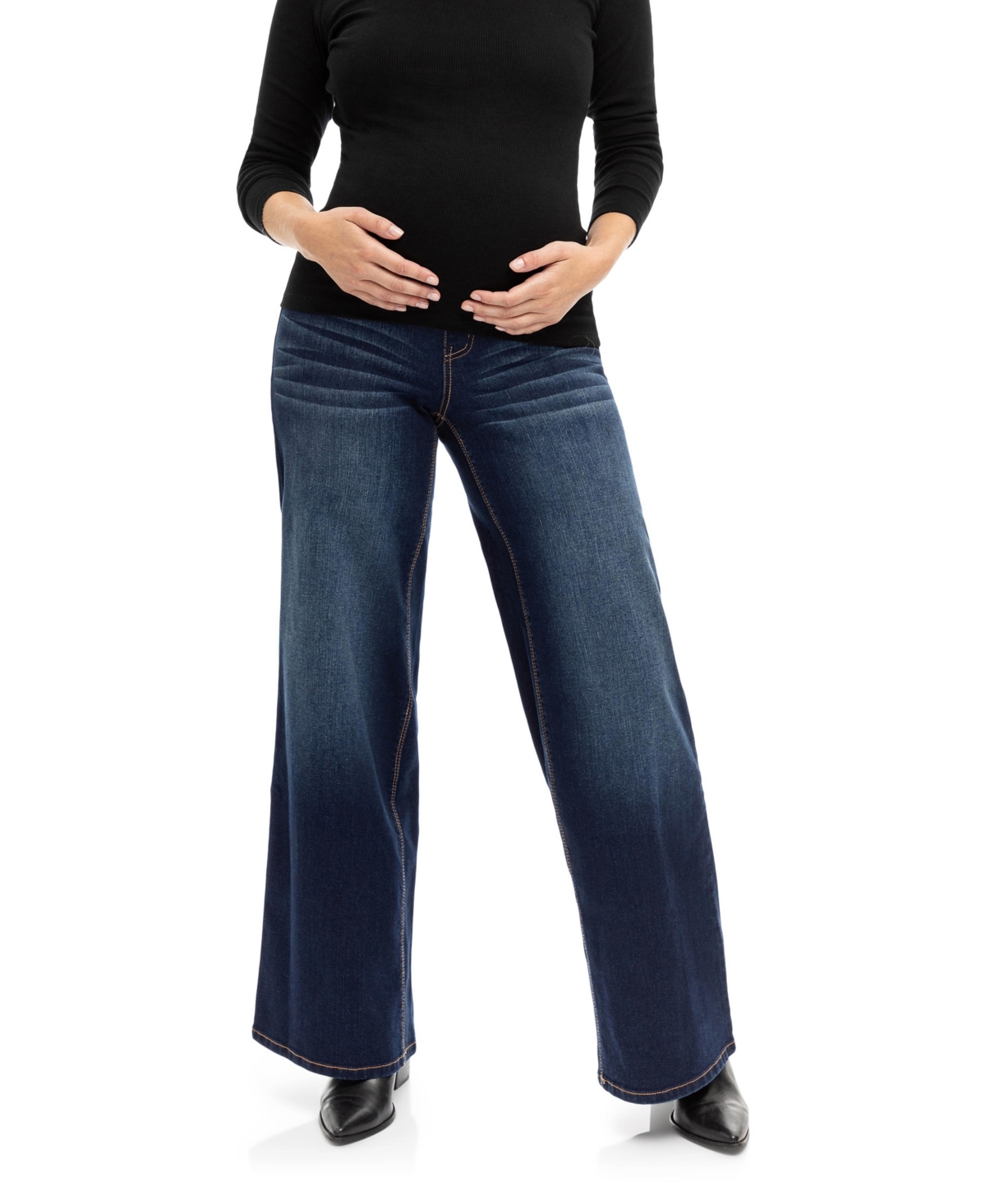 Re:Denim Over the Bump Wide Leg Maternity Jeans - Lennox