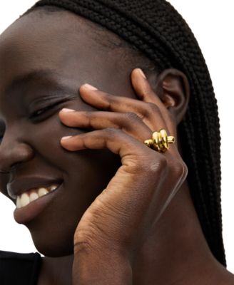 Gold-Tone Knot Statement Ring