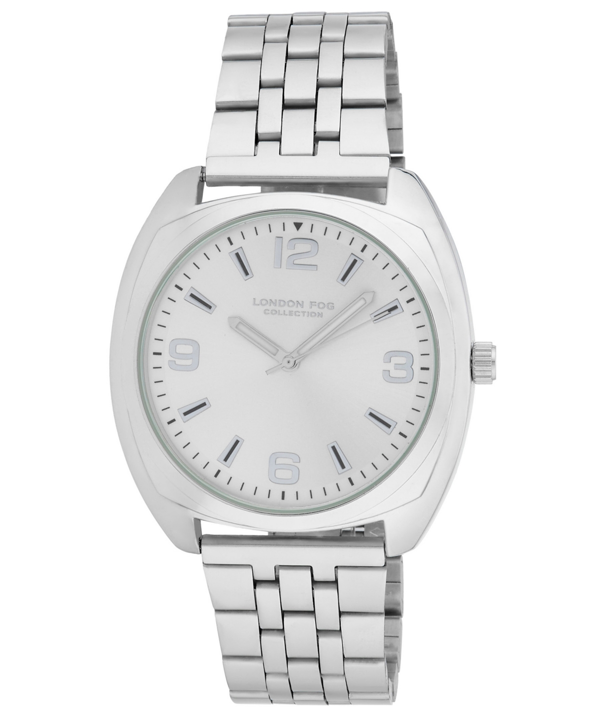 Unisex Keltic Cushion Case Silver Link Alloy Watch, 38mm - Silver