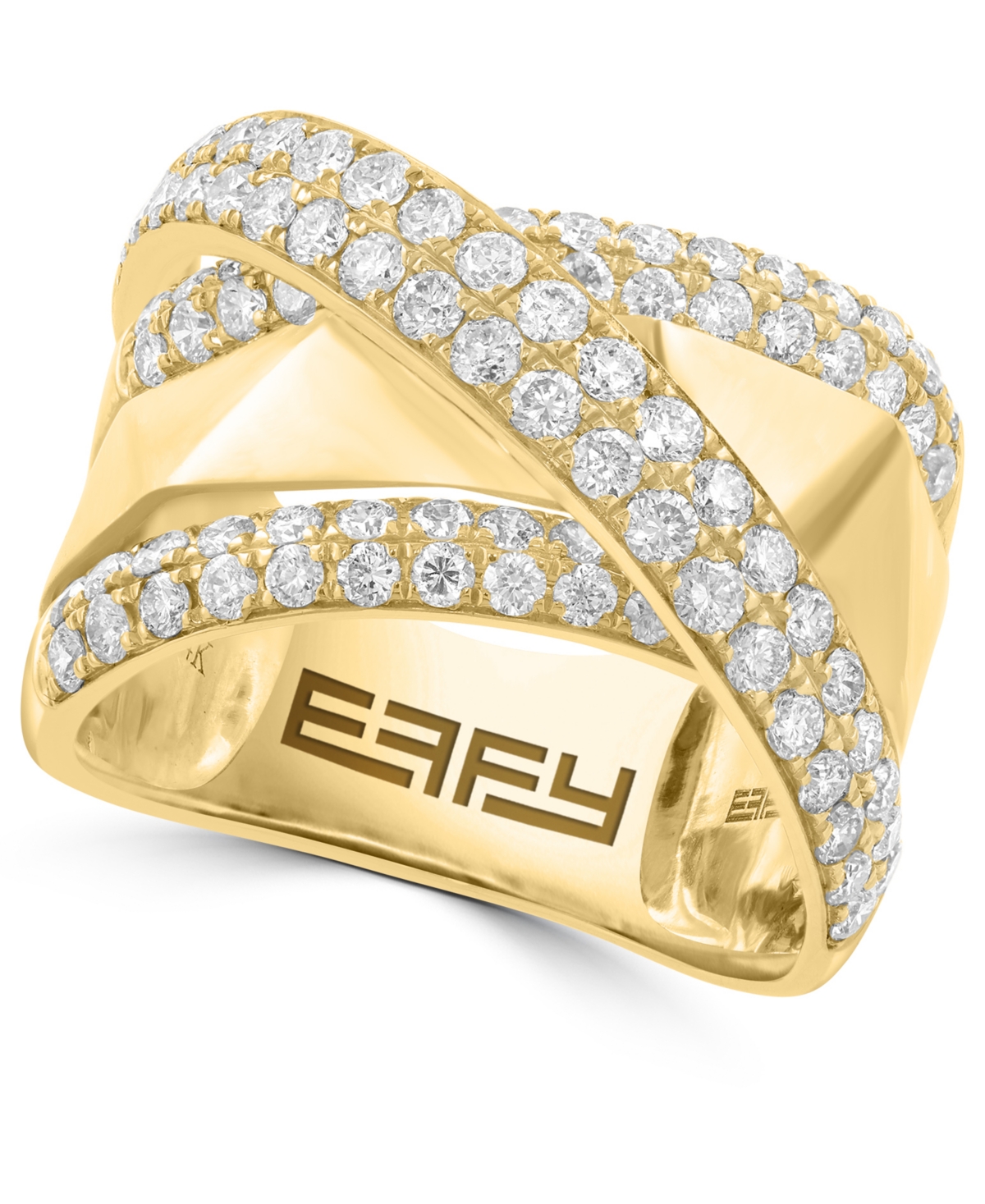 Effy Collection Effy Diamond Crossover Statement Ring (1-5/8 Ct. T.w.) In 14k Gold