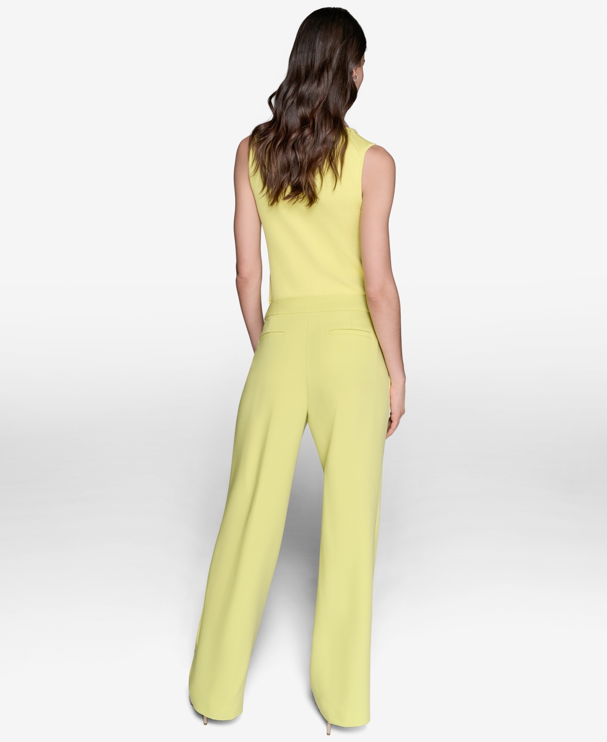 Karl Lagerfeld Women's Full Straight-leg Mid-rise Pants