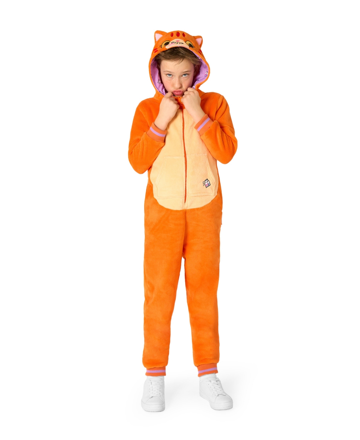 Opposuits Little And Big Boys Red Cat Onesie In Orange