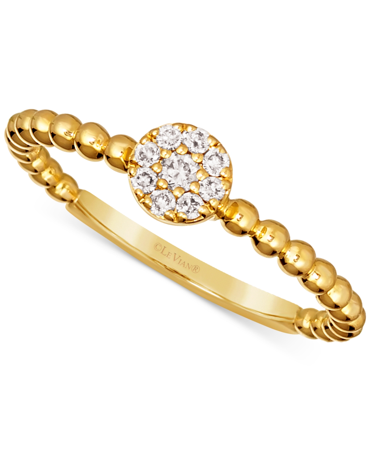 Nude Diamond Circle Cluster Ring (1/10 ct. t.w.) in 14k Gold - Yellow Gold