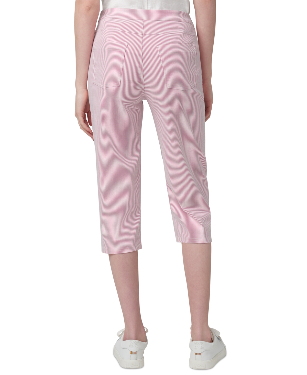Hue Women's Spring Stripe Pedal Pusher Pants In Pink