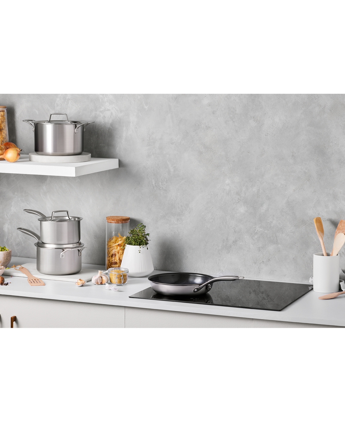Le Creuset Essential Stainless Steel 7-pc. Cookware Set